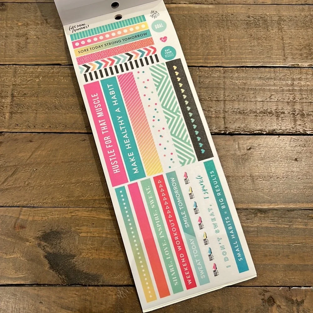 The Happy Planner Washi Fitness stickers